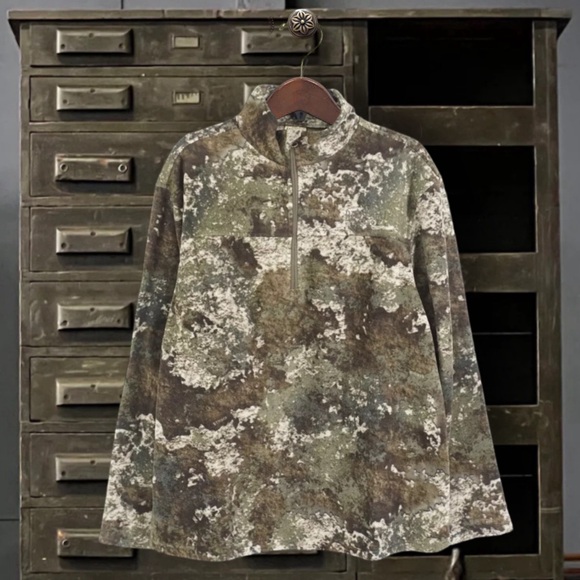 REDHEAD • Fleece Quarter-Zip Hunting Pullover Camo Bass Pro Shop Fishing - Picture 4 of 4